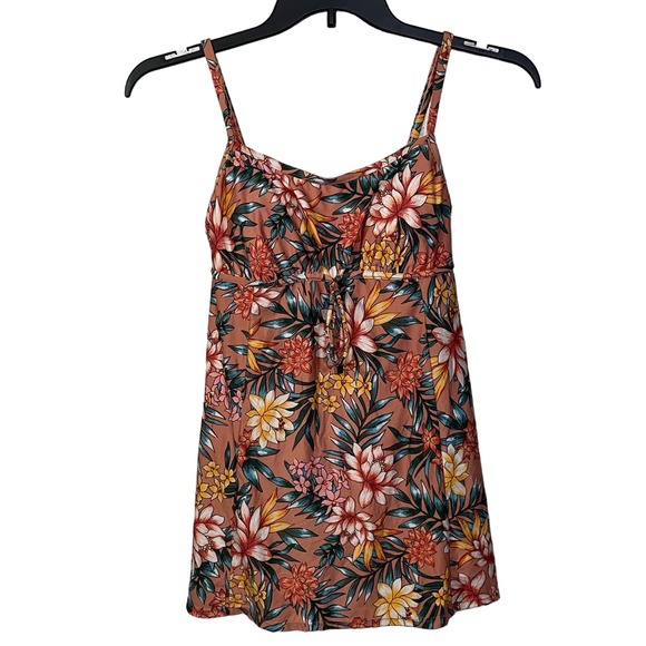 Swim Solutions Women's Tummy-Control Empire-Waist Swimdress 10 - Picture 1 of 8